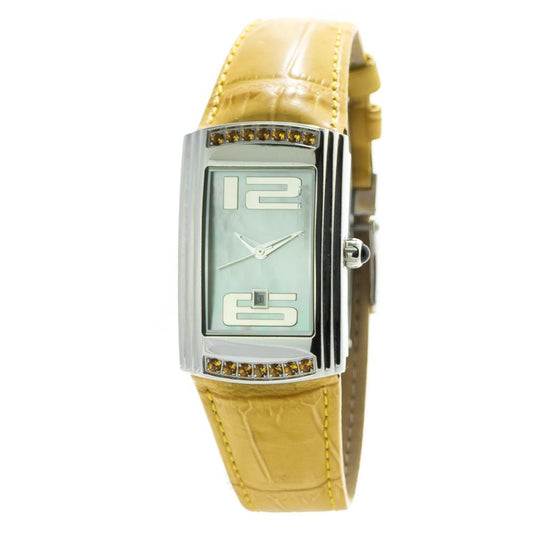 Yellow Leather Dress Watch