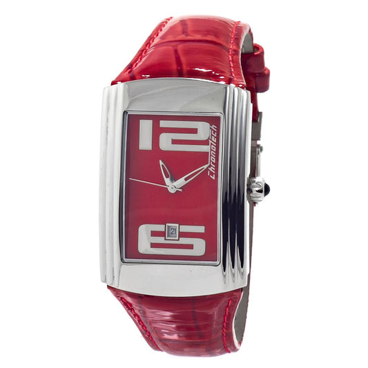 Red Leather Dress Watch
