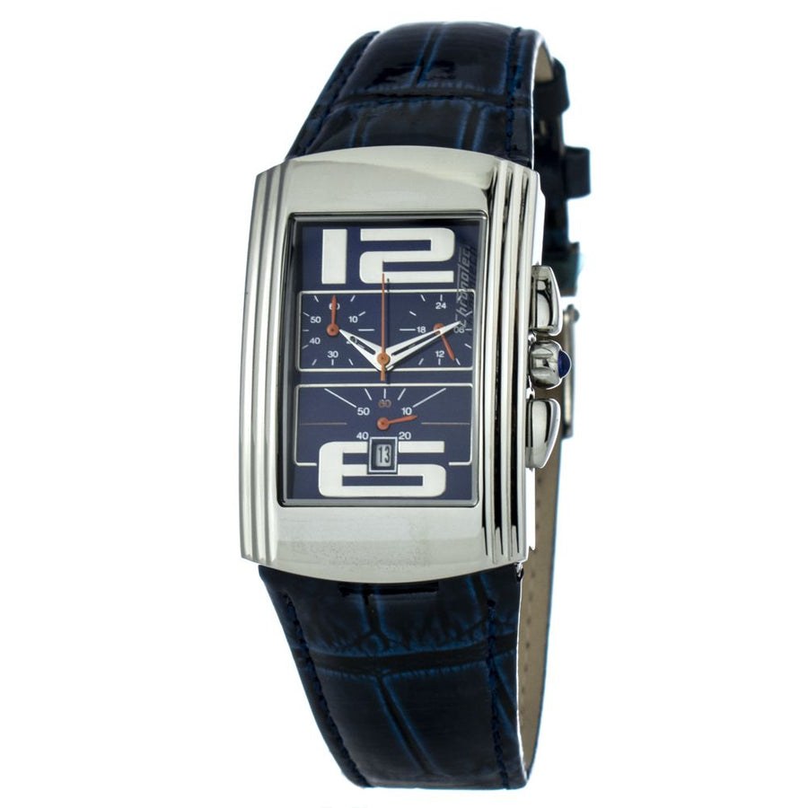 Blue Leather Dress Watch