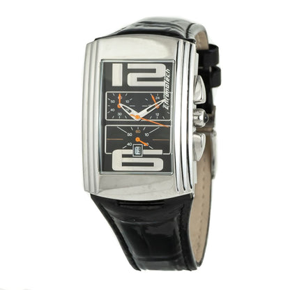 Black Leather Dress Watch