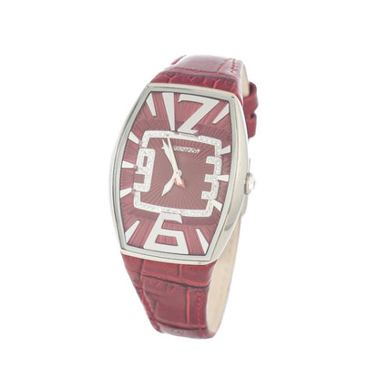 Red Leather Dress Watch