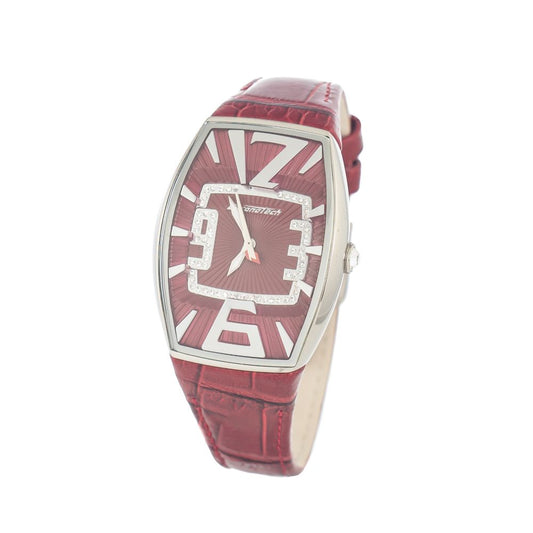 Red Leather Dress Watch