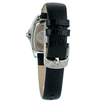 Black Leather Dress Watch