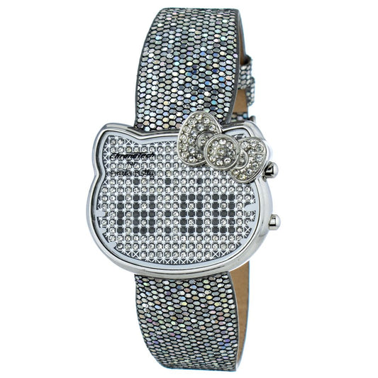 Silver Leather Dress Watch
