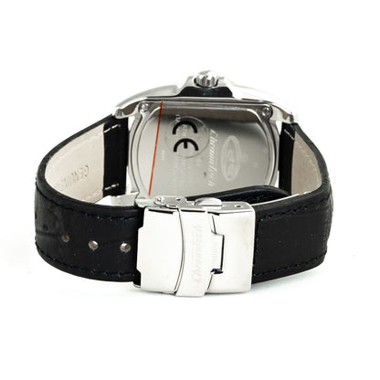 Black Leather Dress Watch