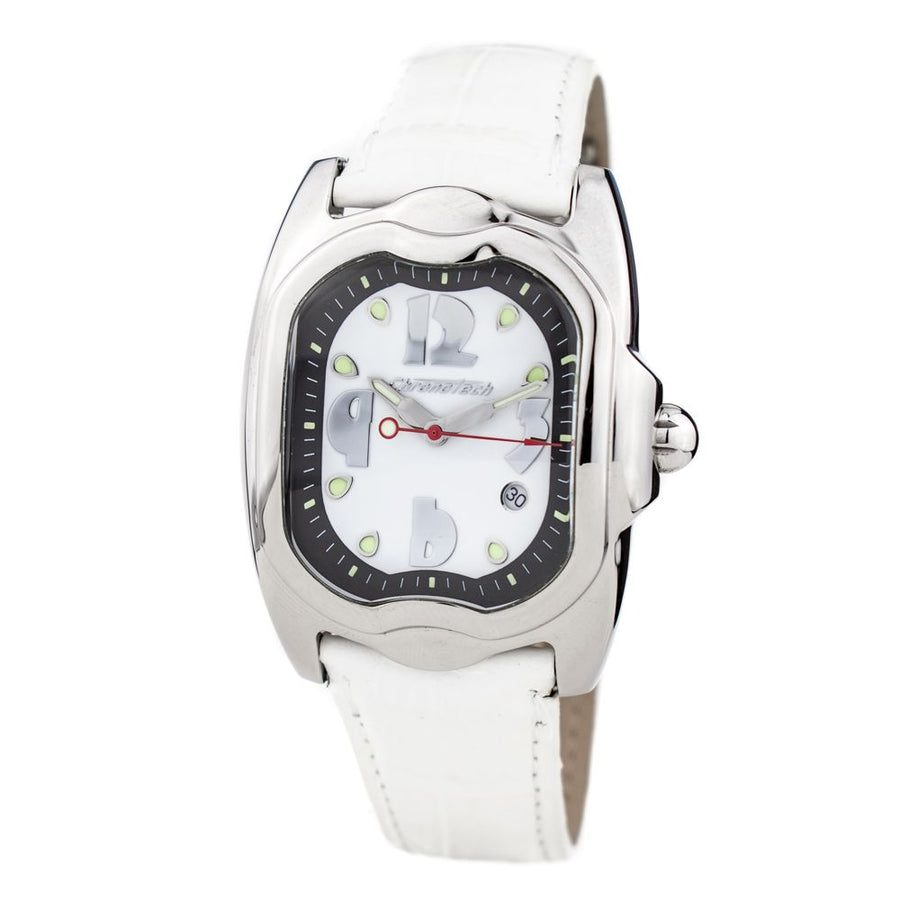 White Leather Dress Watch