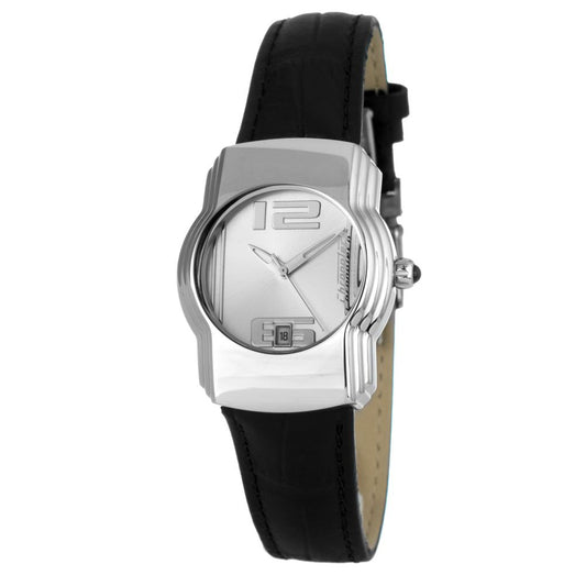 Black Leather Dress Watch