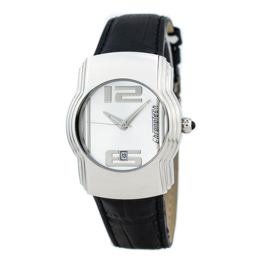Black Leather Dress Watch
