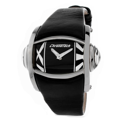 Black Leather Dress Watch