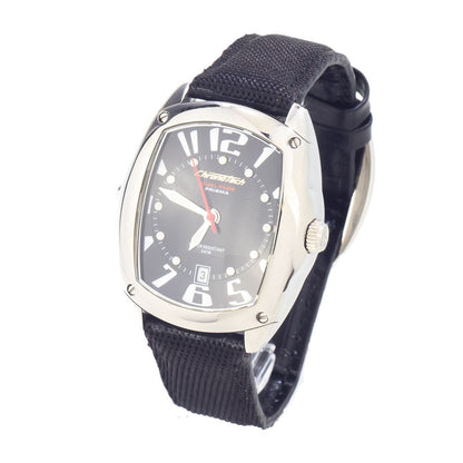 Black Leather Dress Watch