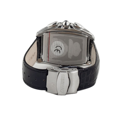 Black Leather Dress Watch
