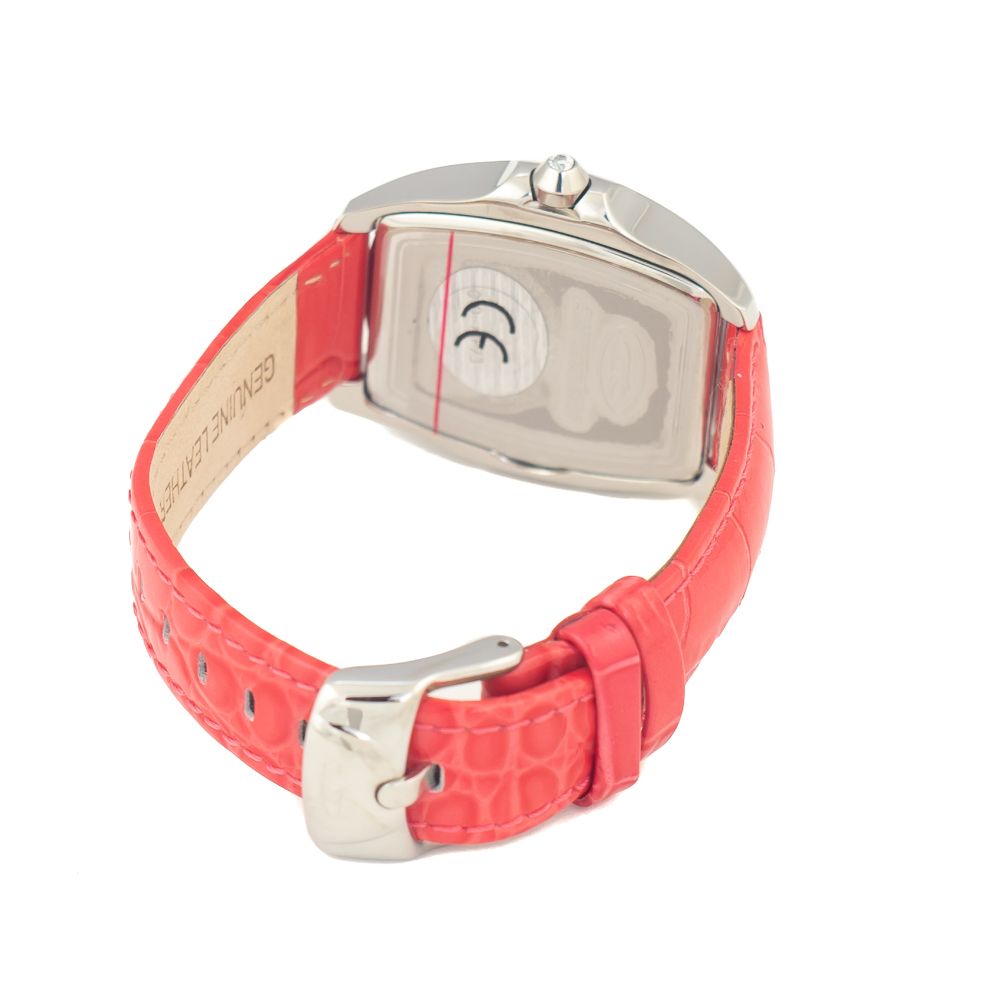 Red Leather Dress Watch