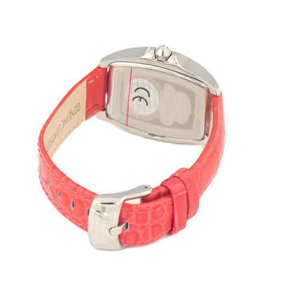 Red Leather Dress Watch