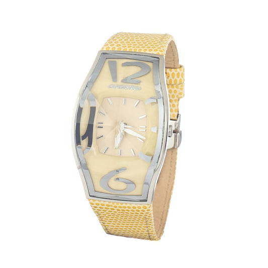 Yellow Leather Dress Watch