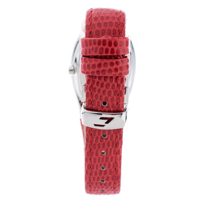 Red Leather Dress Watch