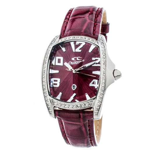 Red Leather Dress Watch