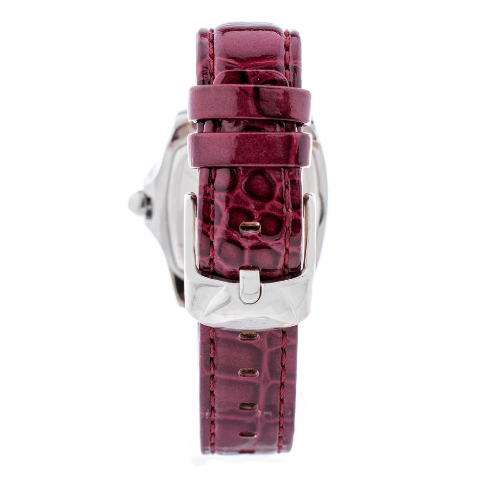 Red Leather Dress Watch