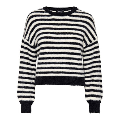 Black And White Marabou Sweatshirt