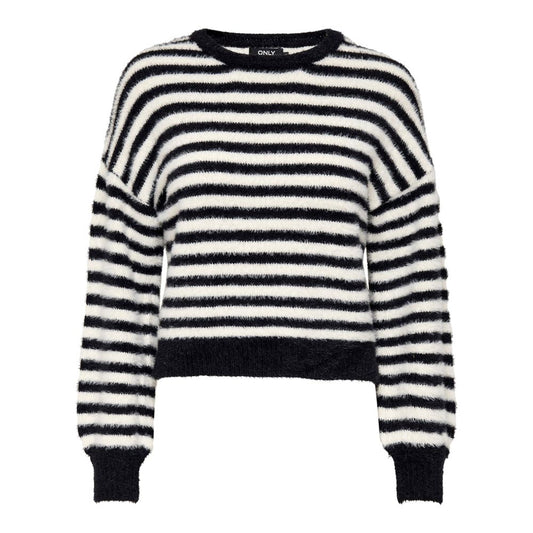 Black And White Marabou Sweatshirt