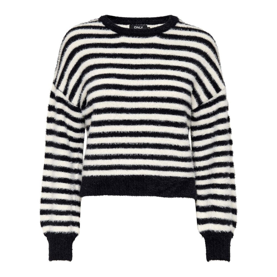 Black And White Marabou Sweatshirt