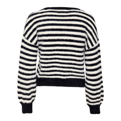 Black And White Marabou Sweatshirt