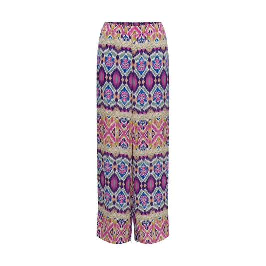 Multicolor Recycled Polyester Casual Pants