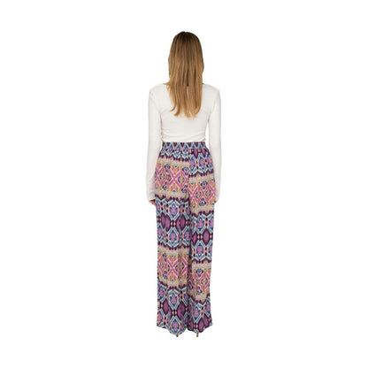 Multicolor Recycled Polyester Casual Pants