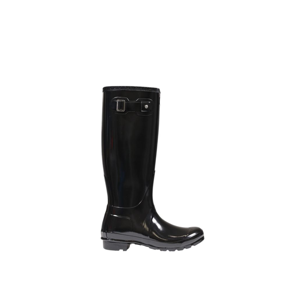 Black Recycled Polyester Ankle Boots