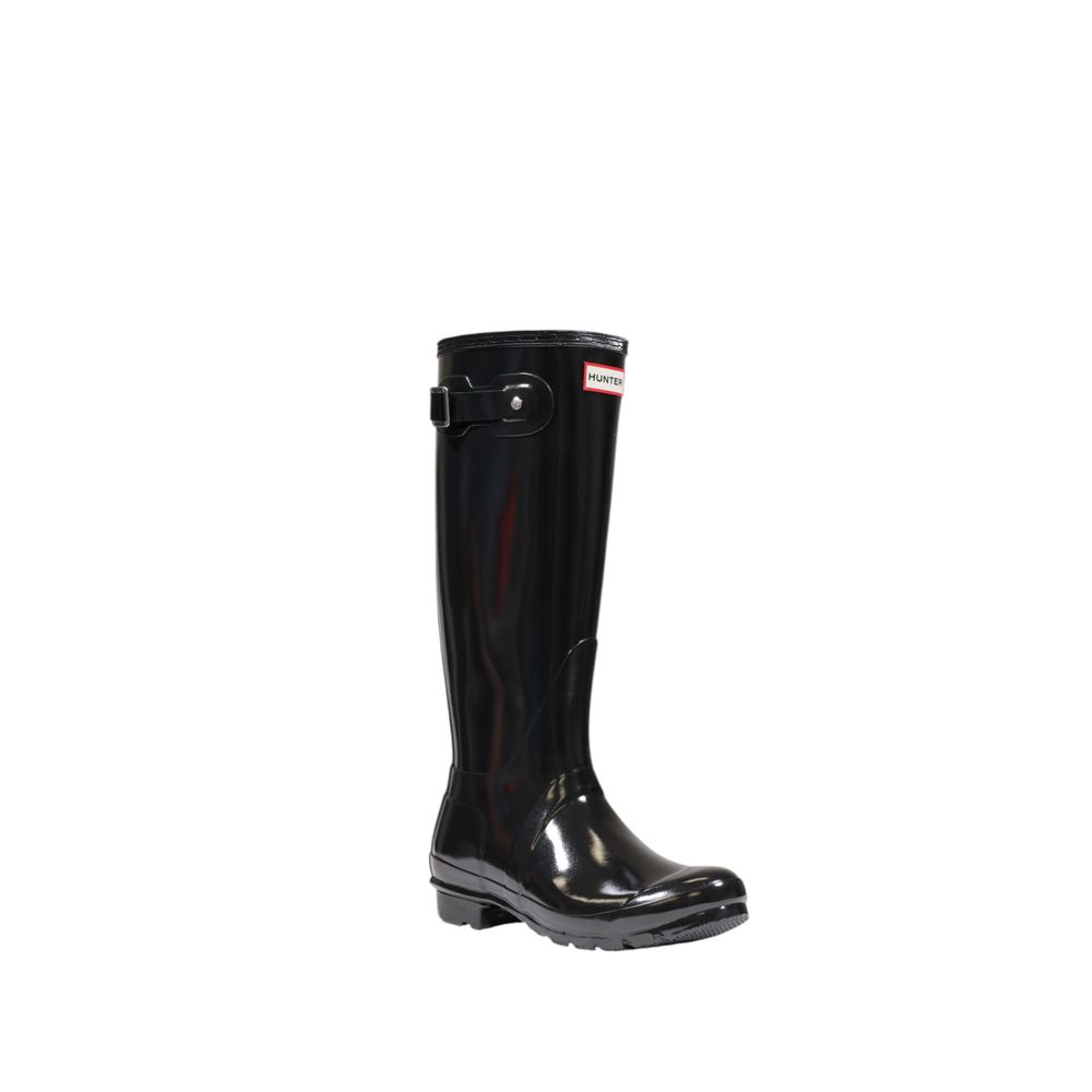 Black Recycled Polyester Ankle Boots