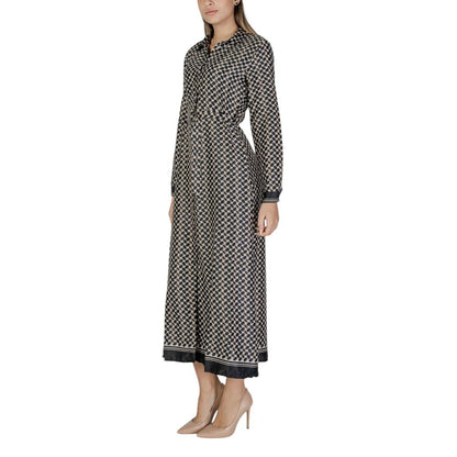 Black Recycled Polyester Long Dress