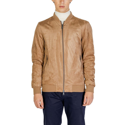 Beige Polyester Jackets & Coat