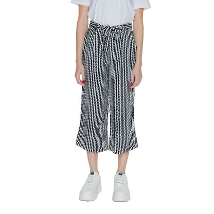 Black Viscose Cropped Pants