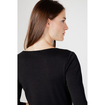 Black Cotton Long Sleeve T-Shirt