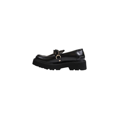 Black Leather Platform Pumps