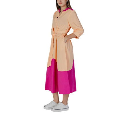 Orange Cotton Long Dress
