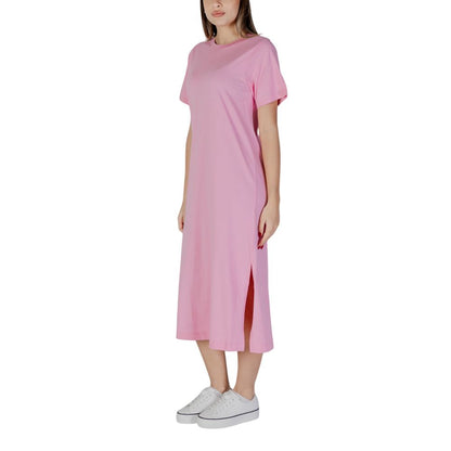 Multicolor Cotton Midi Dress