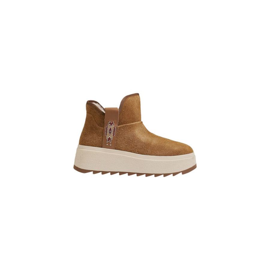 Brown Suede Leather Ankle Boots