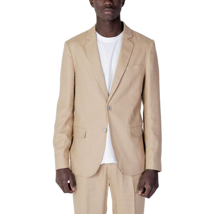 Beige Linen Blazer
