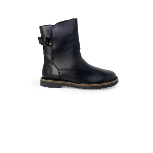 Black Leather Ankle Boots