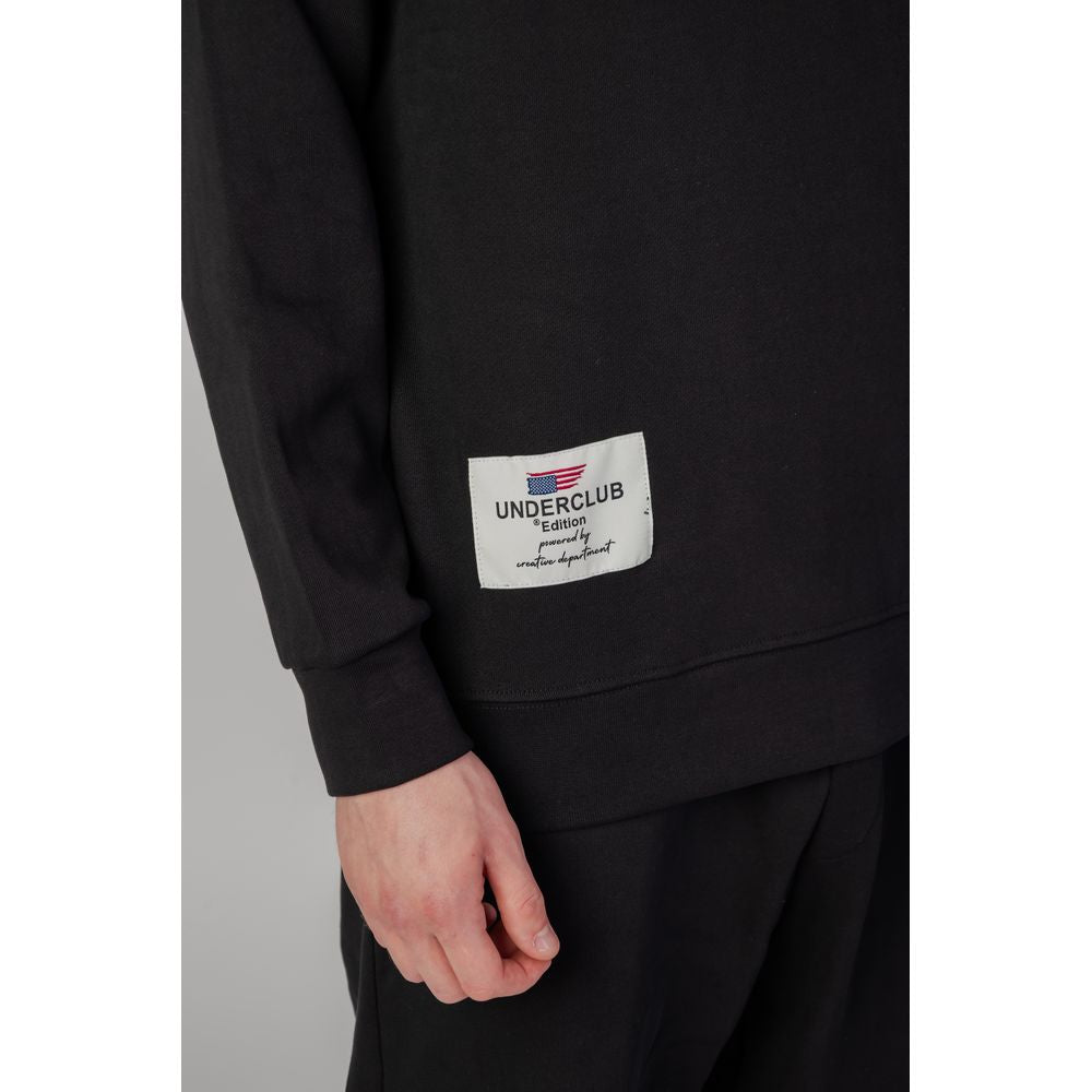 Black Cotton Hoodie