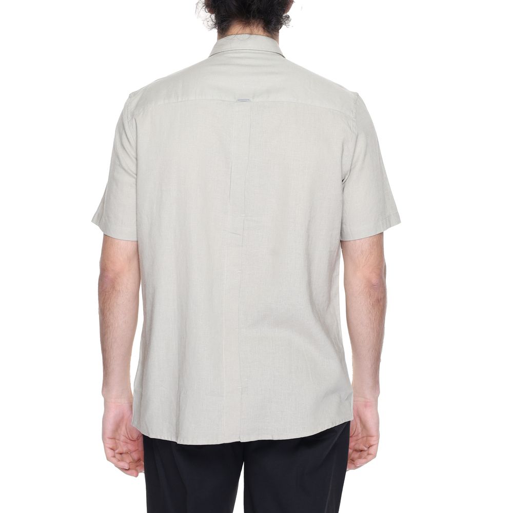 Beige Linen Shortsleeve Shirt