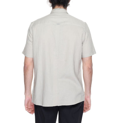 Beige Linen Shortsleeve Shirt
