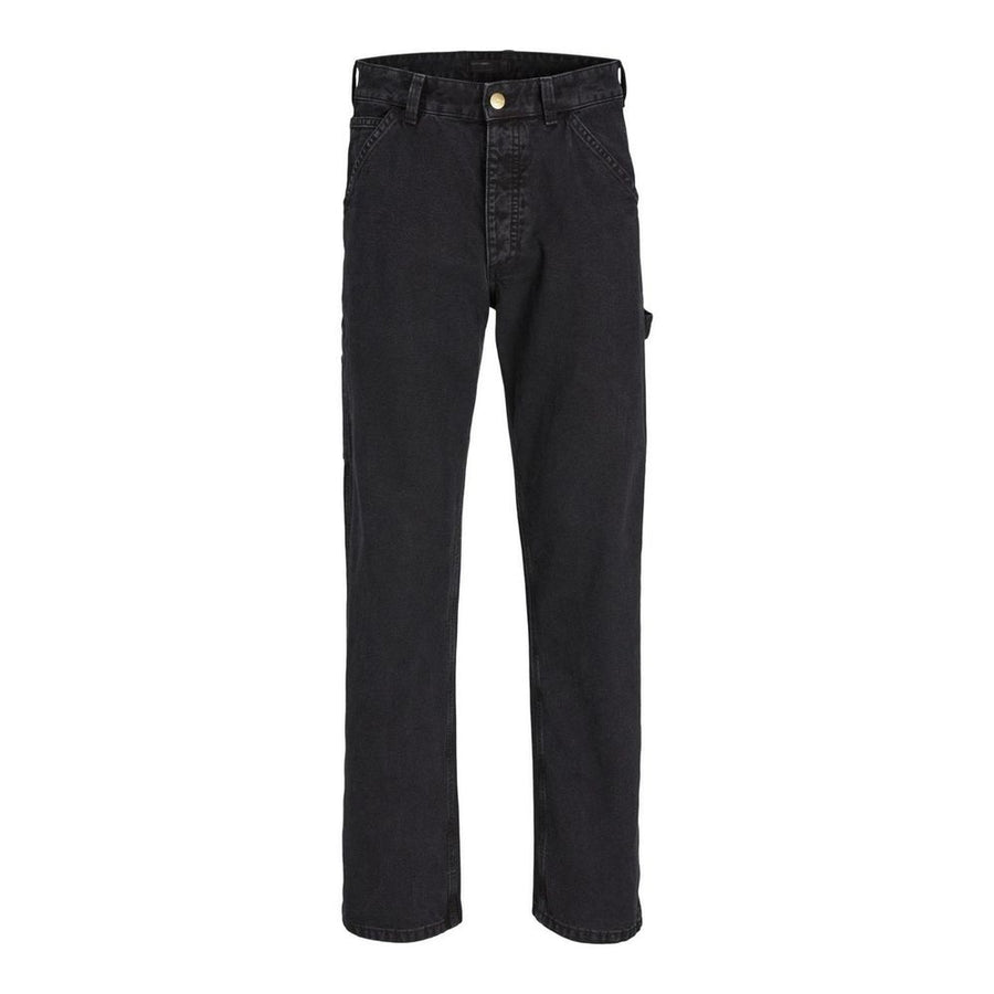 Black Cotton Relaxed Fit Jeans