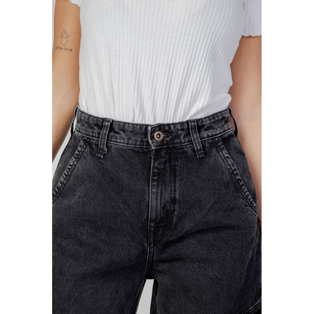 Black Cotton Boyfriend Jeans