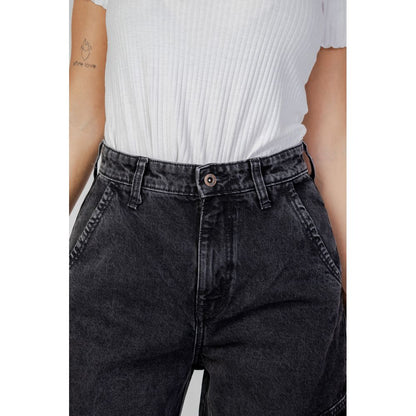 Black Cotton Boyfriend Jeans