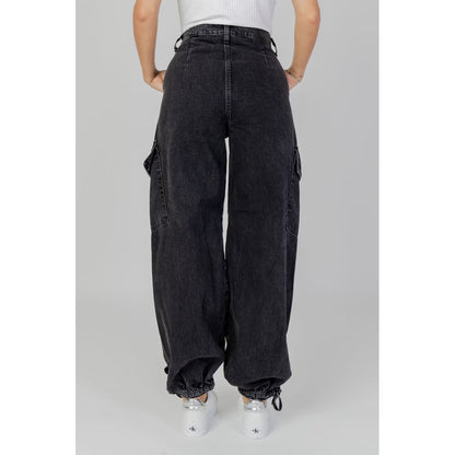 Black Cotton Boyfriend Jeans
