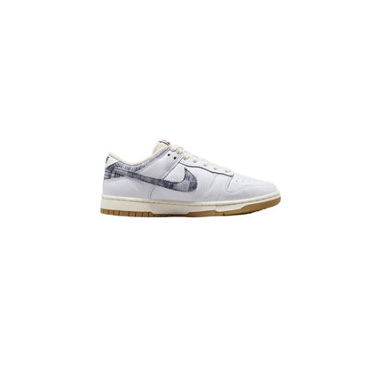 Blue Leather Low Top Sneakers
