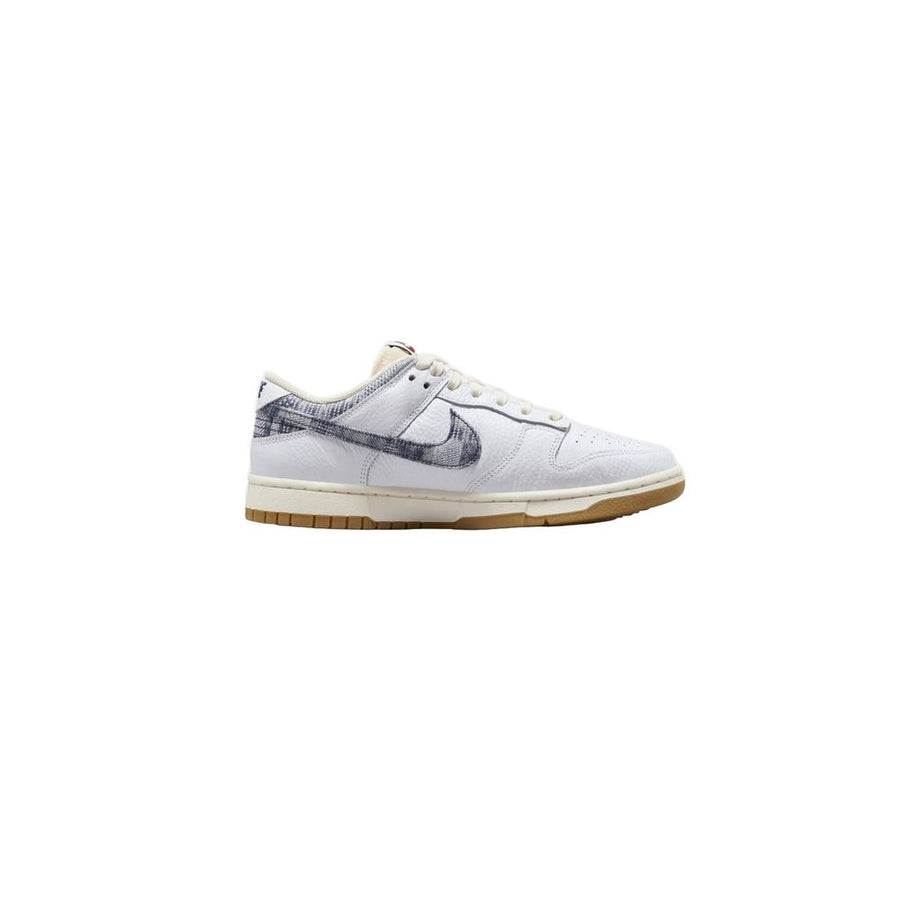 Blue Leather Low Top Sneakers