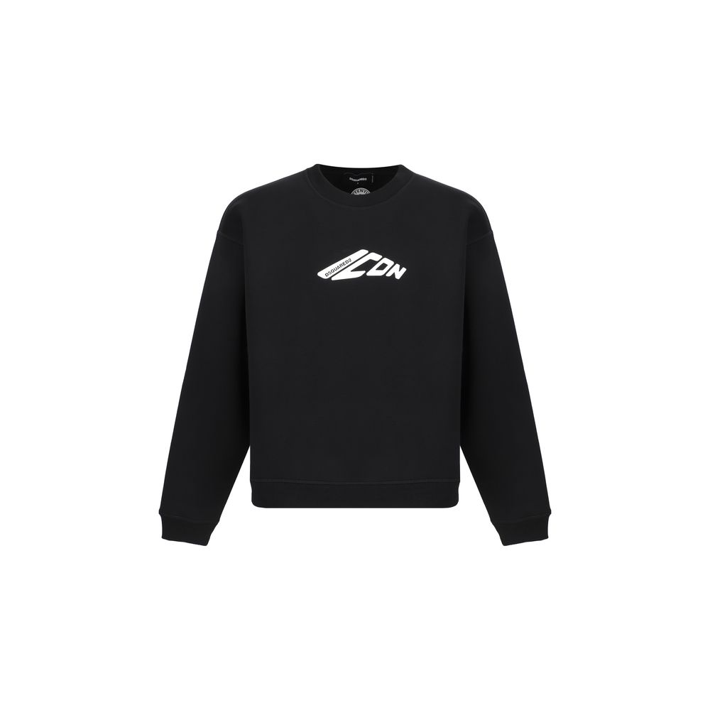 Black Cotton Sweatshirt