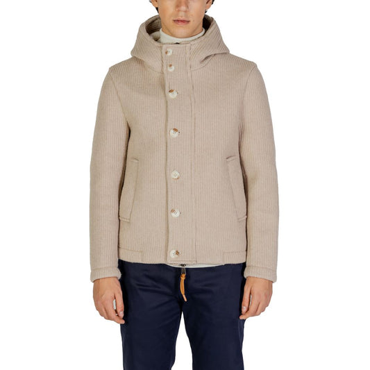 Beige Polyester Jackets & Coat